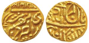 Hanwant Singh, Gold Mohur, 11g, with the name of George VI, Go in Nagari above Persian num