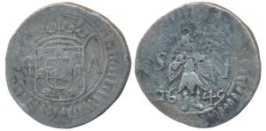 John IV, Silver Xerafim, 10.8g, crowned arms divide G and A in dotted circle on obv., St. 