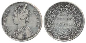Victoria Queen, Silver Rupee, 1862, Bombay Mint, A / II / 1 / 11, (Prid 101). Fine+, Very 