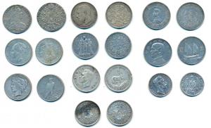 Assorted lot of World Silver Crowns (10), Austria, Maria Theresa, Taller, 1780; China (2),