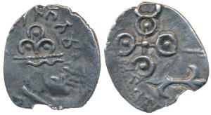 Satavahana, Gautamiputra Satakarni (c. 53-78 AD), Silver Drachm, 2.06g, over-struck on a c