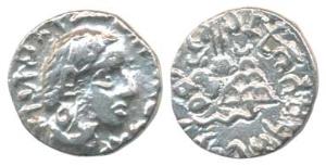 Satavahanas, Gautamiputra Sri Yajna Satakarni, Silver Drachma, 1.95g, bust of the ruler to