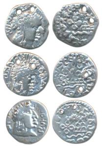 Satavahana, Silver Drachma (3), Siri Satakarni, Siri Yajna Satakarni & Siri Pulumavi, bust