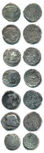 Western Kshatrapas, Silver Drachma (3), Isvardatt and Swami Rudrasen; Guptas, Kumargupta I