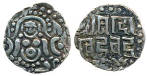 Gahadavalas of Kanauj, Govinda Chandradeva, Gold Dinar, 4.28g, obv. Goddess Lakshmi seated
