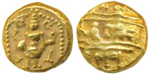 Vijayanagara, Venkitapati Raya III (1630-1641 AD), Gold Pagoda, 3.4g, Tirupati Balaji / Ve