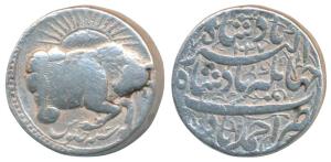 Jahangir, Silver Zodiac Rupee, 11.24g, Ahmedabad Mint, AH 1027/13, Sign of Taurus (bull) f