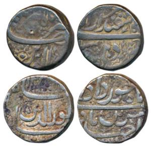 Jahangir, Silver Rupee (2), Ahmedabad and Delhi Mints, Month Khurdad and Isfandarmuz respe