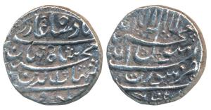 Shah Jahan, Silver Rupee, 11.32g, Surat Mint (KM 222.13). Very Fine.