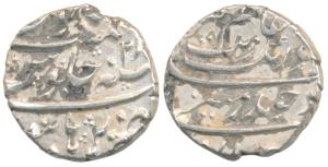 Aurangzeb (AH 1068-1118, 1658-1707 AD), Silver ½ Rupee, 5.7g, Burhanpur Mint, RY 2X, near 