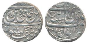Anwala Mint, Silver Rupee, 11.06g, RY 2, in the name of Shah Alam II, complete mint name a