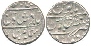 Sawant Singh (AH 1189-1241, 1775-1825 AD), Silver Rupee, 8.5g, Deogarh Mint, in the name o
