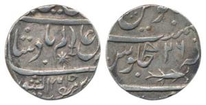 Allahabad Mint, Silver Rupee, in the name of Shah Alam II, AH 1215, frozen RY 26, with swo