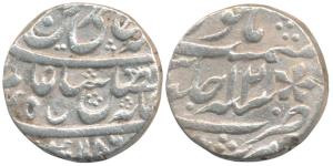 Murshidabad Mint, Silver Rupee, in the name of Shah Alam II, AH 1186/12 (KM 30). Very Fine