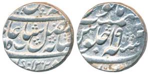 Murshidabad Mint, Silver Rupee, 11.63g, in the name of Shah Alam II, partly machine struck