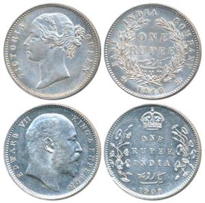 Victoria Queen, 1840, divided legend, Calcutta / Bombay Mint, W.W. raised, 28 Berries, (Pr