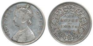 Victoria Queen, Silver Rupee, 1862, Bombay Mint, B / II / 2 / 3 (Prid 74). Very Fine, Very