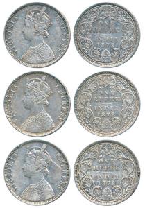 Victoria Empress, Silver Rupee, 1878, Bombay Mint, A3 / I / dot (Prid 152). Very Fine to V