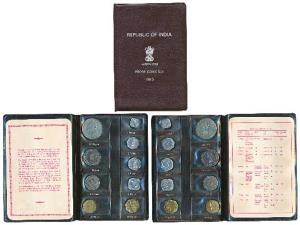 1969, Proof Set, Gandhiji Birth Centennial, set of 9, 1 Paisa to Rupees 10, Bombay Mint. I