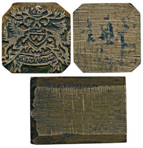 Seal of the Gwalior State, coat of arms of the state in negative, 55.8g. Extremely Fine, R