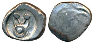 Archaic Punch Marked Coinage, attributed to Kuntala Janapada (c. 600-400 BC), Silver Doubl
