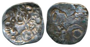 Archaic Punch Marked Coinage, attributed to Chedi Janapada (c. 500-400 BC), Silver Karshap