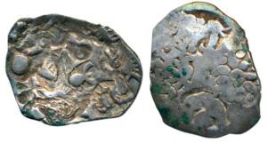 Archaic Punch Marked Coinage, attributed to Chedi Janapada, Silver Karshapana, 2.71g, obv.
