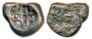 Archaic Punch Marked Coinage, attributed to Matsya Janapada, Agra region, Silver Karshapan