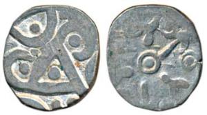 Archaic Punch Marked Coinage, ‘Babyal Hoard’ Type, attributed to Kuru Janapada, Haryana Re