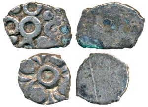 Archaic Punch Marked Coinage, attributed to Panchala Janapada (c. 400 BC), Silver Mashaka,