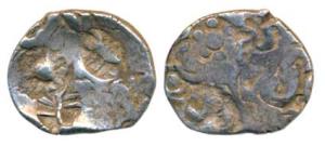 Archaic Punch Marked Coinage, attributed to Panchala Janapada, Silver ½ Karshapana, 2.07g,