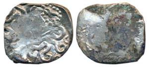Archaic Punch Marked Coinage, attributed to Panchala Janapada, Silver Vimshatika, 4.09g, o