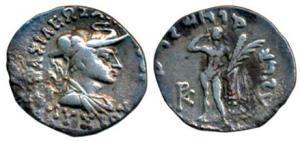 Indo-Greeks, Lysias (c. 120-110 BC), Silver Drachm, 2.19g, obv. diademed and draped bust o