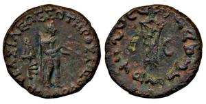 Indo-Greek, Apollodotus II (110-80 BC), Copper Unit, 15.90g, obv. Apollo standing right ho