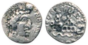 Satavahanas, Vasisthiputra Sri Pulumavi, Silver Drachma, 1.44g, bust of the ruler to right