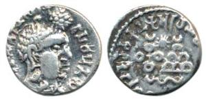Satavahanas, Vasisthiputra Sri Satakarni, Silver Drachma, 2.10g, bust of the ruler to righ