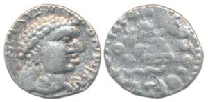 Satavahanas, Vashishtiputra Sri Satakarni, Silver Drachma, 1.85g, bust of the ruler to rig