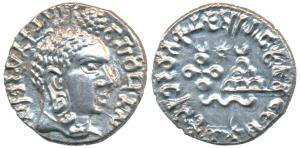 Satavahanas, Vasisthiputra Sri Skanda Satakarni (c. 154-167 AD), Silver Drachma, 2.36g, bu