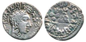 Satavahanas, Gautamiputra Sri Yajna Satakarni (167-196 AD), Silver Drachma, 2.02g, bust of