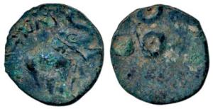 Satavahanas, Tarhala Hoard Type, Kumbha Satakarni (1st century AD), Potin Unit, 1.95g, ele