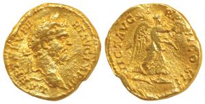 Septimius Severus (193-211 AD),Gold Aureus, 7.29g, Rome Mint, struck in 194 AD, obv. Laure