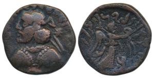 Indo-Parthian, Gondophares, Orthagnes (25-35 AD), Copper Tetradrachm, 7.50g, obv. diademed