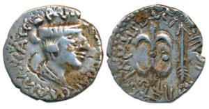 Western Kshatrapas, Nahapana (c. 53-78 AD), Silver Drachma, 2.45g, obv. profile bust of th