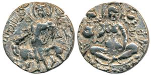 Kings of Kashmir, Kidarite / Hunnic dynasties, Meghavahana (c. 438 AD), Base Gold Dinara, 