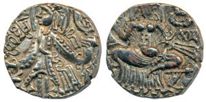 Kings of Kashmir, Kidarite / Hunnic dynasties, Sri Tujina I (c. 7th century AD), Base Gold
