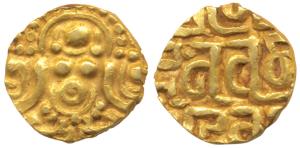 Chandellas of Jejakabhukti, Madanavarma Deva (c. 12th century AD), Gold Masha, 0.99g, obv.