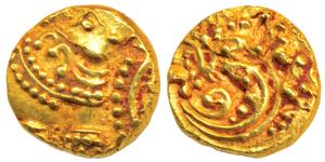 Western Gangas (10th-11th century AD), Gold Gajapati Pagoda, 3.91g, obv. caparisoned eleph