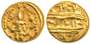 Vijayanagar Empire, Venkitapati Raya III, Gold Pagoda, 3.41g, Tirupati Balaji / Venkateshw