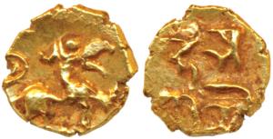 Thanjavur Nayakas / Nayakas of Tanjore, Gold Fanam, 0.38g, Sarabhi Fanam, obv. lion to rig