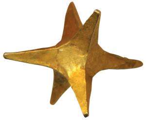 Gold Jewellery, 5.6g, Vajra Star with 6 Rays (See S K Bhatt’s, Niska: The Regvedic Money P